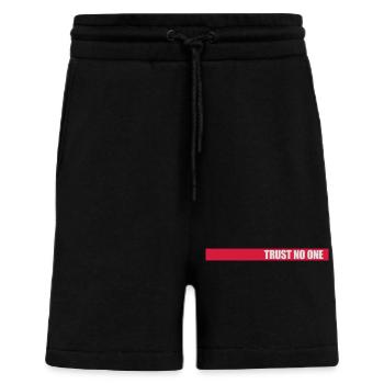 trust no one quote - Shorts - made by SPREAD - SOLID BLACK - Front