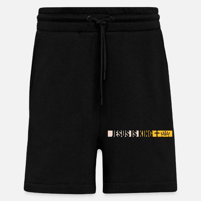 jesus is king quote - Shorts - made by SPREAD - SOLID BLACK