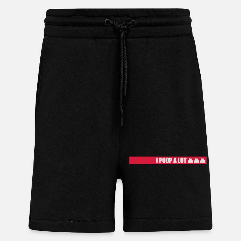 Je fais beaucoup caca - Short bio décontracté fabriqué en UE - SOLID BLACK