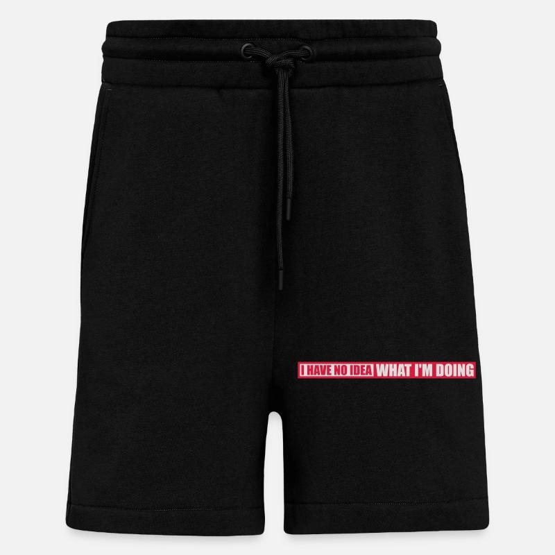 Aucune idée - Short bio décontracté fabriqué en UE - SOLID BLACK