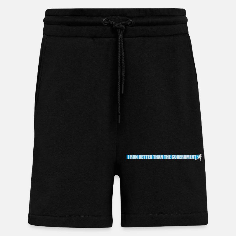 run better than government - Shorts - made by SPREAD - SOLID BLACK