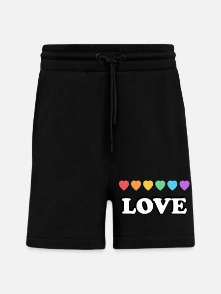 Liebe Regenbogenherzen - Shorts - made by SPREAD - SOLID BLACK