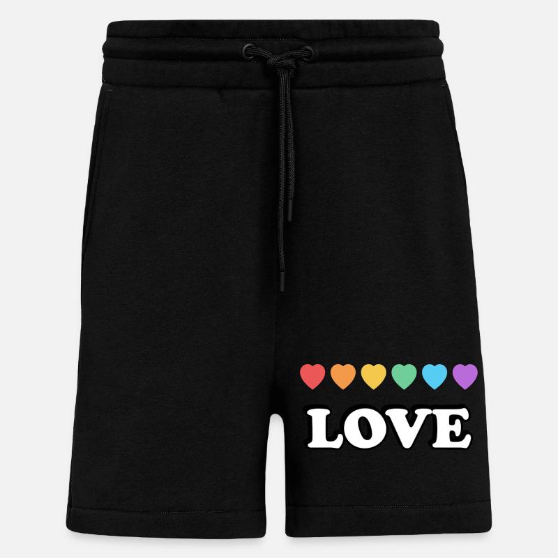 Liebe Regenbogenherzen - Shorts - made by SPREAD - SOLID BLACK