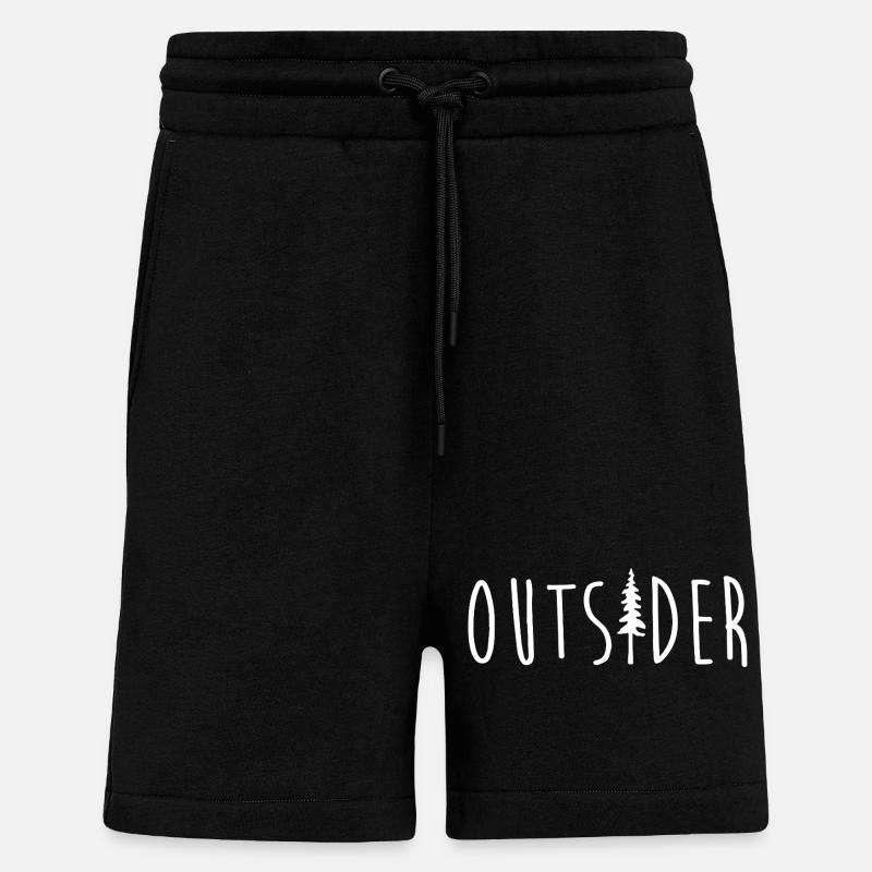 Outsider Aventurier Passionné d’exploration - Short bio décontracté fabriqué en UE - SOLID BLACK