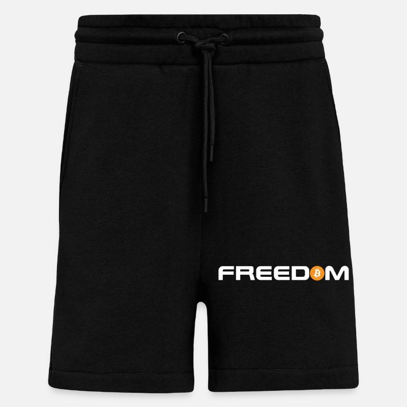 Bitcoin - Freedom - Shorts - made by SPREAD - SOLID BLACK