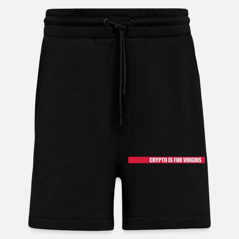 crypto is for virgins - Shorts - made by SPREAD - SOLID BLACK