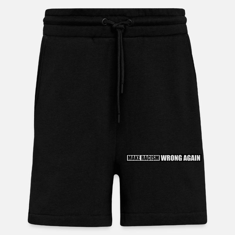 make racism wrong again - Shorts - made by SPREAD - SOLID BLACK
