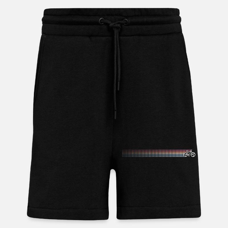 Gradient Barcode Sunset - Shorts - made by SPREAD - SOLID BLACK