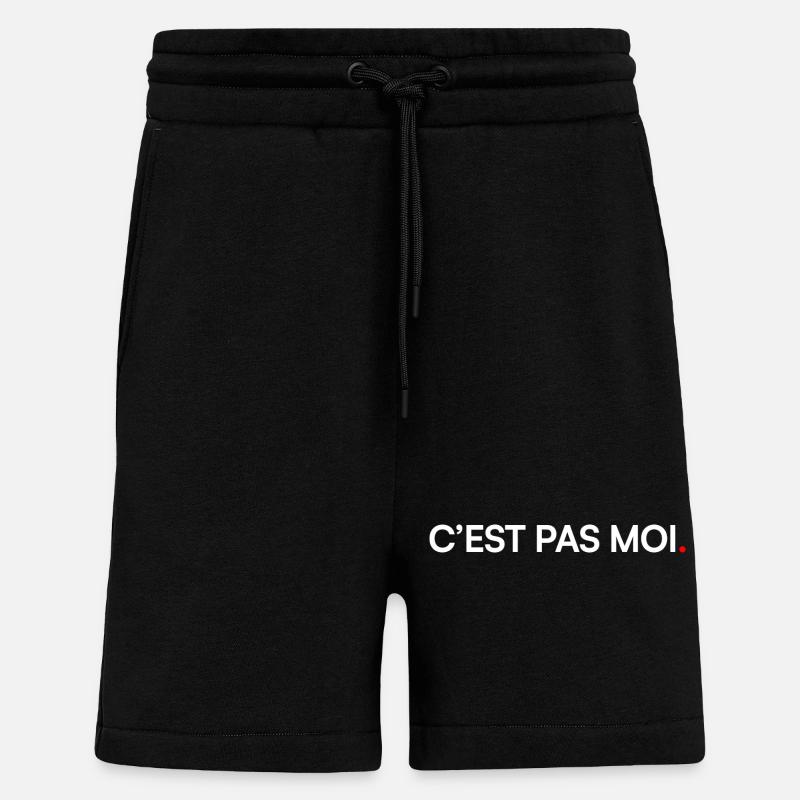 C’EST PAS MOI. | Humour drôle - Short bio décontracté fabriqué en UE - SOLID BLACK
