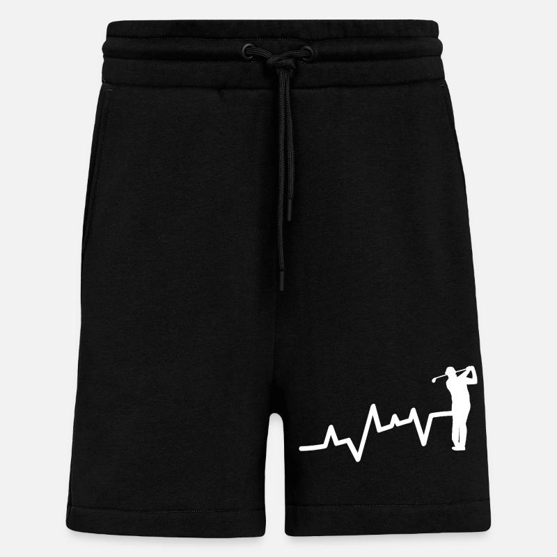 Golfer heartbeat Golf - Shorts - made by SPREAD - SOLID BLACK