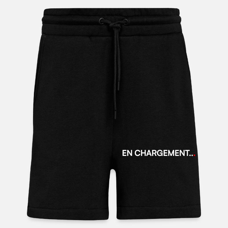 Loading, humor, tired, geeky - Shorts - made by SPREAD - SOLID BLACK