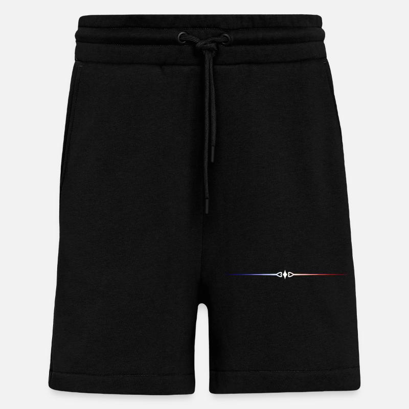 drapeau français - Short bio décontracté fabriqué en UE - SOLID BLACK