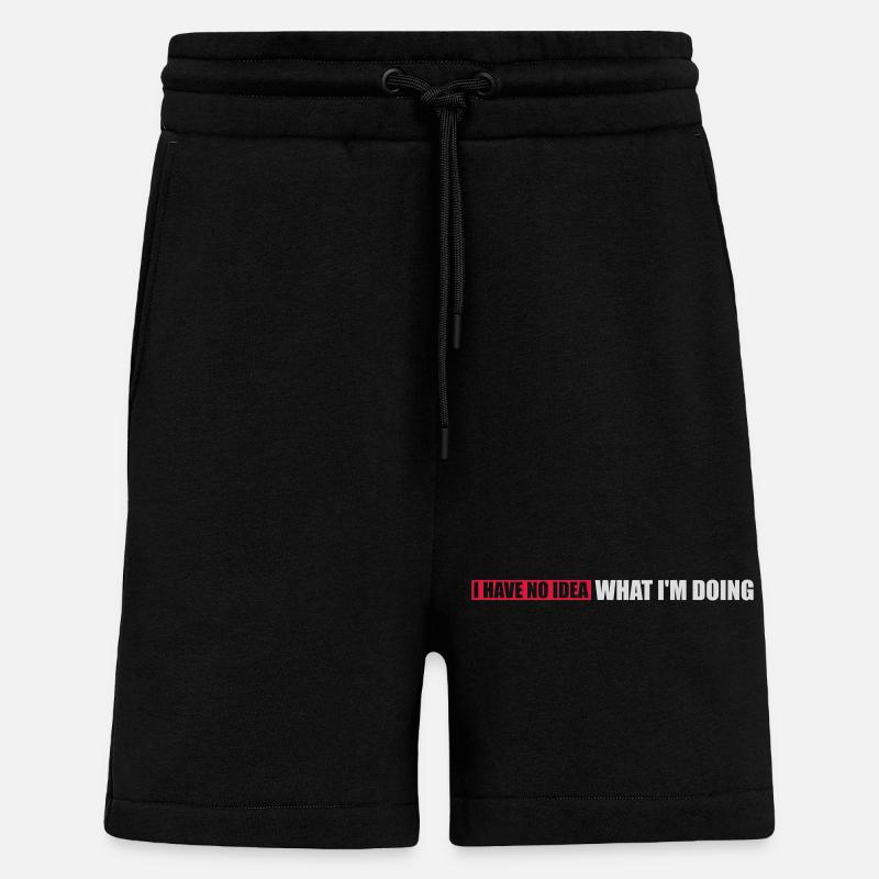 Aucune idée - Short bio décontracté fabriqué en UE - SOLID BLACK