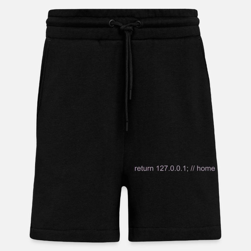 Programmierer Nerd IT Witz Developer Zuhause - Shorts - made by SPREAD - SOLID BLACK