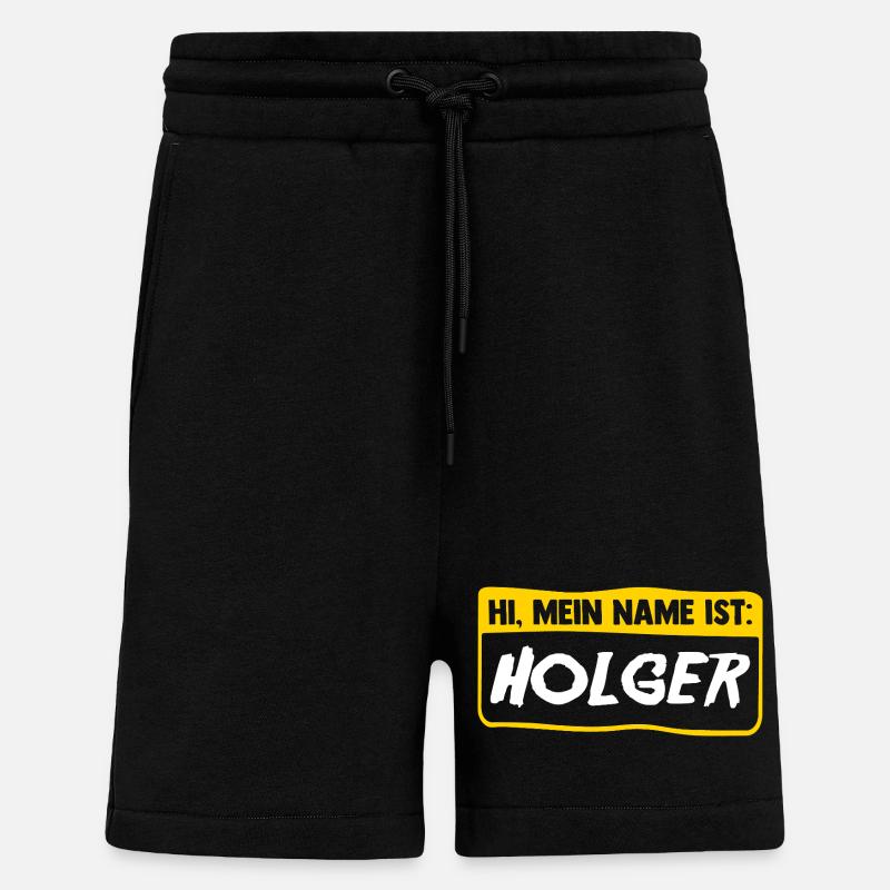 Holger - Short bio décontracté fabriqué en UE - SOLID BLACK