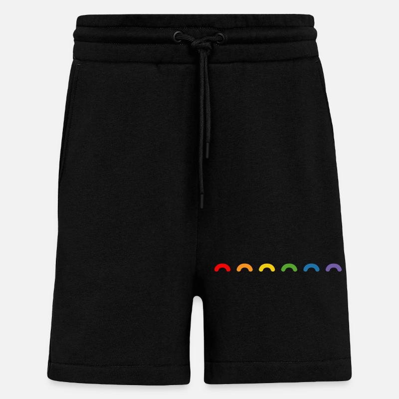 Rainbow round rainbow - Shorts - made by SPREAD - SOLID BLACK