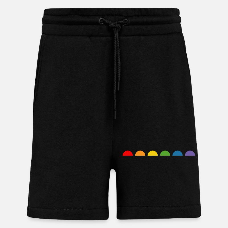 Rainbow Fun Semicircle - Shorts - made by SPREAD - SOLID BLACK