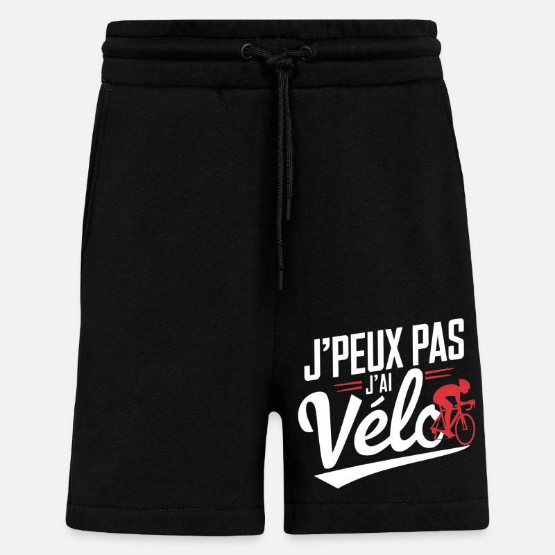 J'peux Pas, J'ai Vélo - Short bio décontracté fabriqué en UE - SOLID BLACK