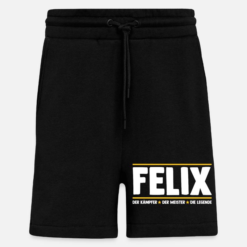 Felix - Short bio décontracté fabriqué en UE - SOLID BLACK