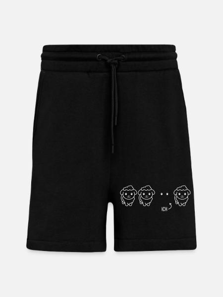 Lustige Schafe - Augen - Ich - Schwarzes Schaf - Shorts - made by SPREAD - SOLID BLACK