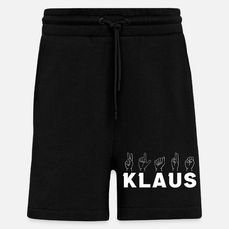 Sign Language Klaus - Shorts - made by SPREAD - SOLID BLACK