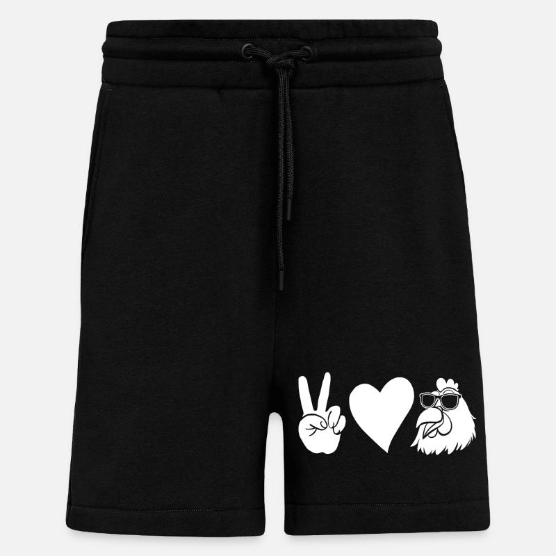 Hühner Henne - Shorts - made by SPREAD - SOLID BLACK