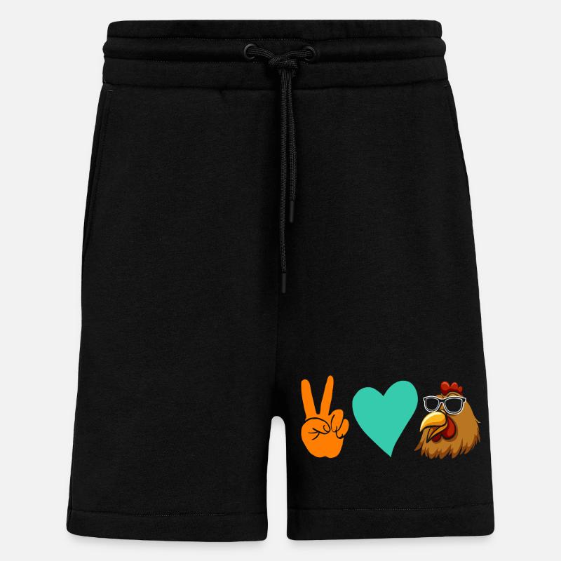 Hühner Henne - Shorts - made by SPREAD - SOLID BLACK