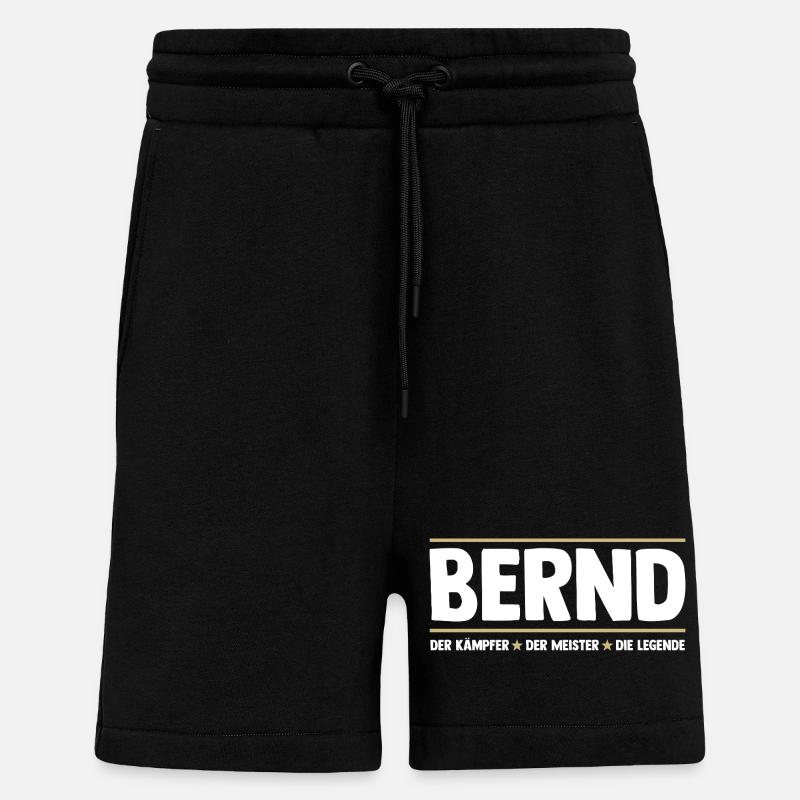 Bernd - Short bio décontracté fabriqué en UE - SOLID BLACK
