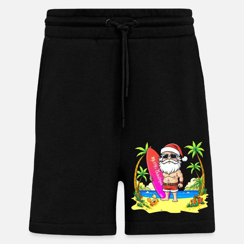 Weihnachtsmann-Surfer - 🎅 2 - Shorts - made by SPREAD - SOLID BLACK
