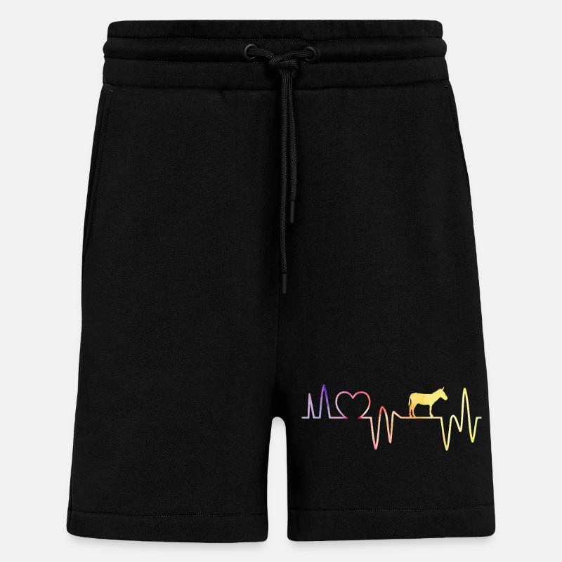 Heartbeat Donkey - Shorts - made by SPREAD - SOLID BLACK