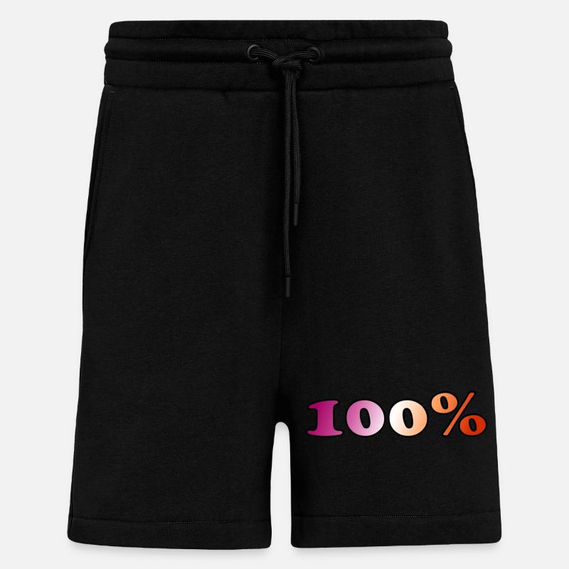 100 Prozent lesbisch - Shorts - made by SPREAD - SOLID BLACK