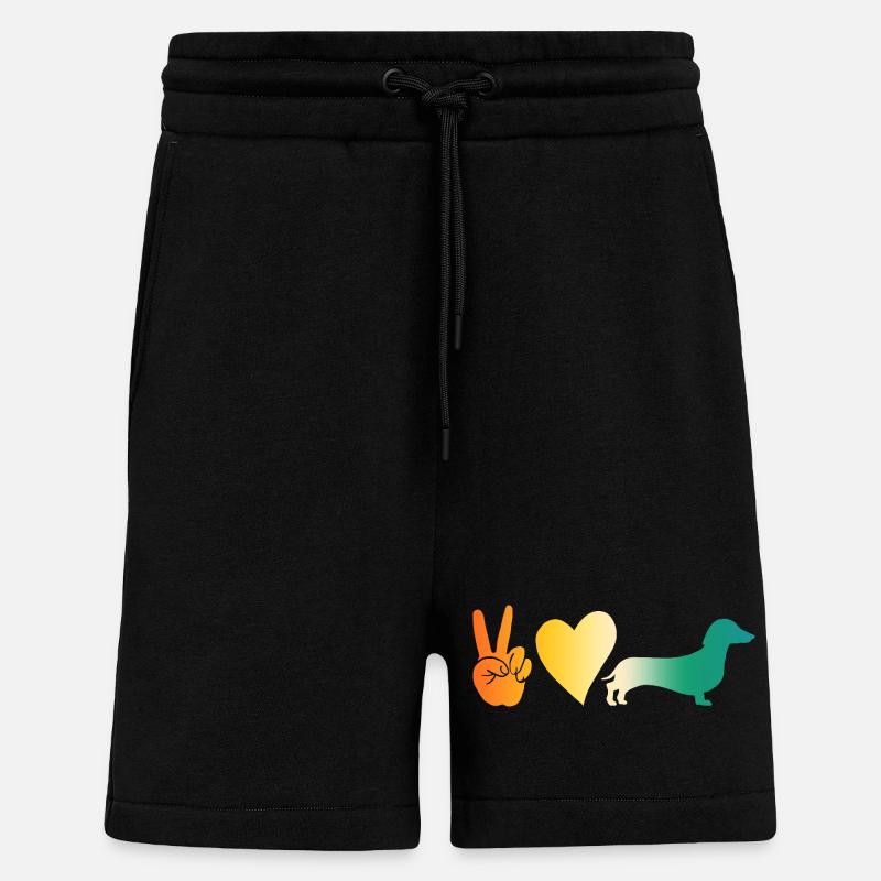 Hund Dackel - Shorts - made by SPREAD - SOLID BLACK