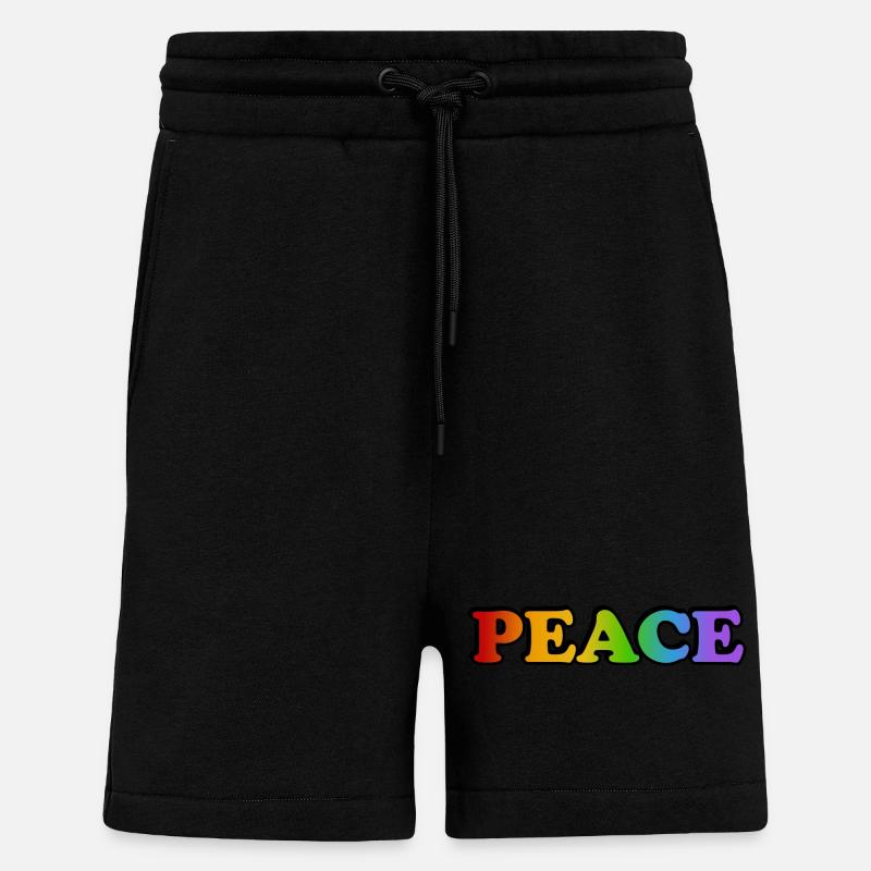 Friedens-Regenbogen - Shorts - made by SPREAD - SOLID BLACK