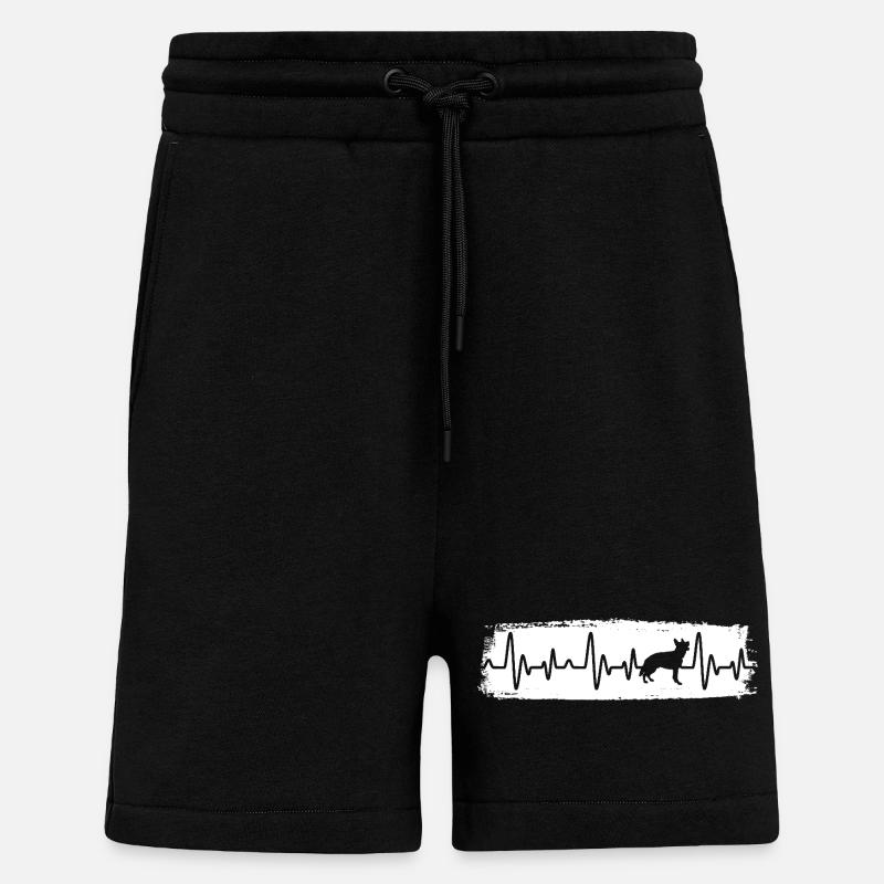 Dog German Shepherd - Shorts - made by SPREAD - SOLID BLACK