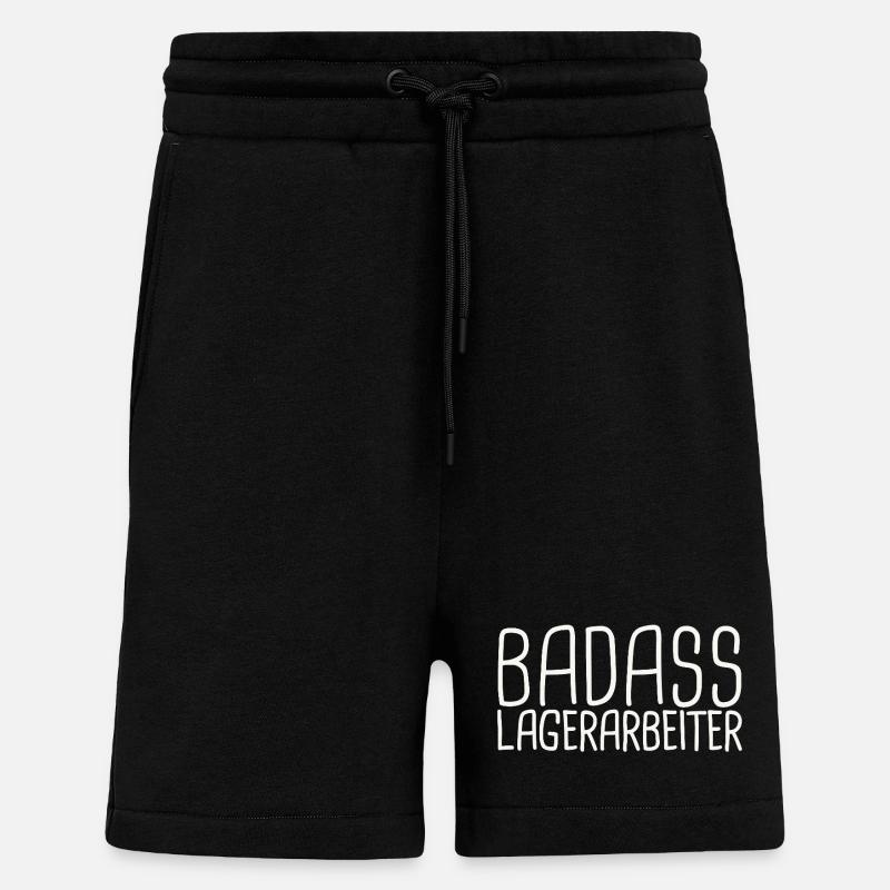 Warehouse Worker Badass - Shorts - made by SPREAD - SOLID BLACK