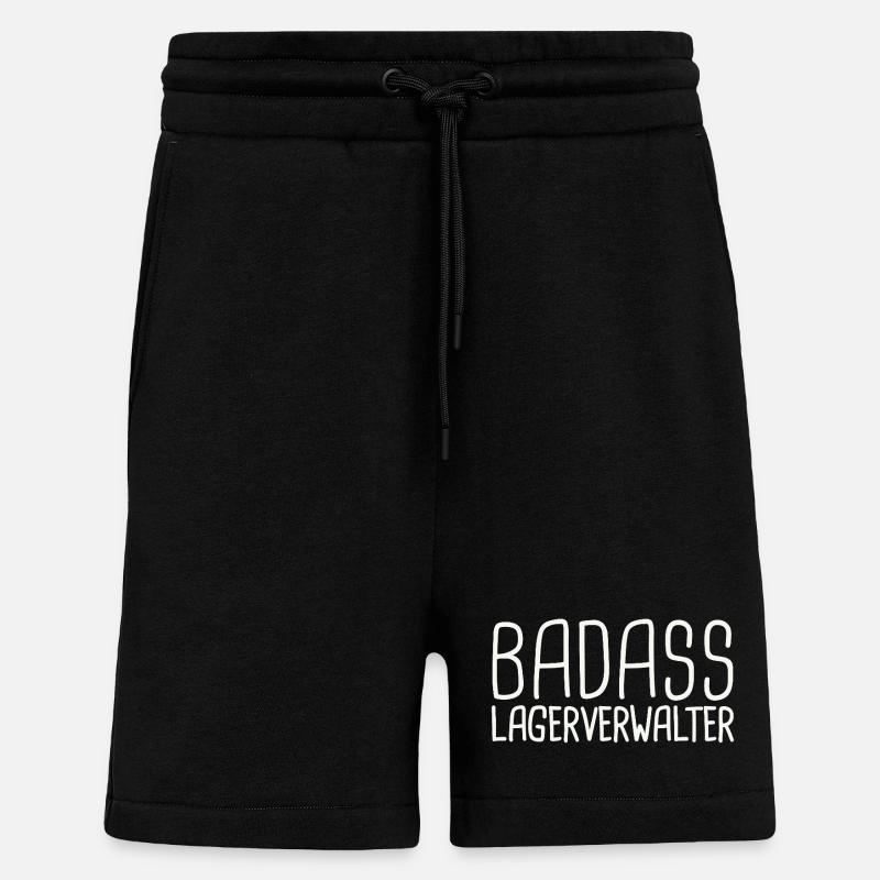 Gestionnaire d’entrepôt Badass - Short bio décontracté fabriqué en UE - SOLID BLACK