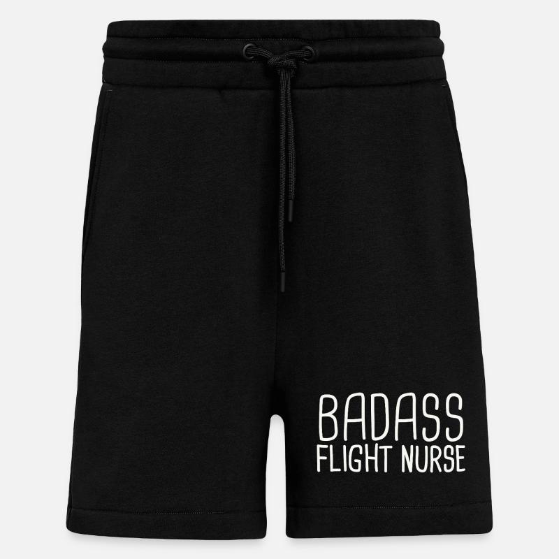 Flight Nurse Badass Luftrettung - Shorts - made by SPREAD - SOLID BLACK