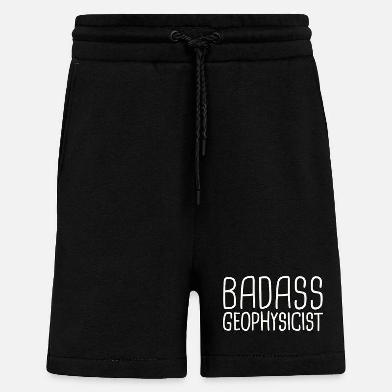 Géophysicien Badass Geophysics - Short bio décontracté fabriqué en UE - SOLID BLACK