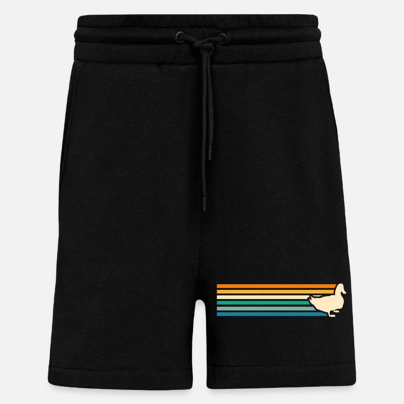 Canards - Short bio décontracté fabriqué en UE - SOLID BLACK