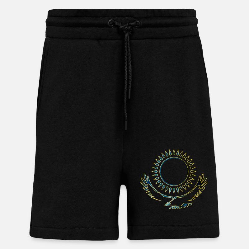 Kasachstan Adler edel - Shorts - made by SPREAD - SOLID BLACK