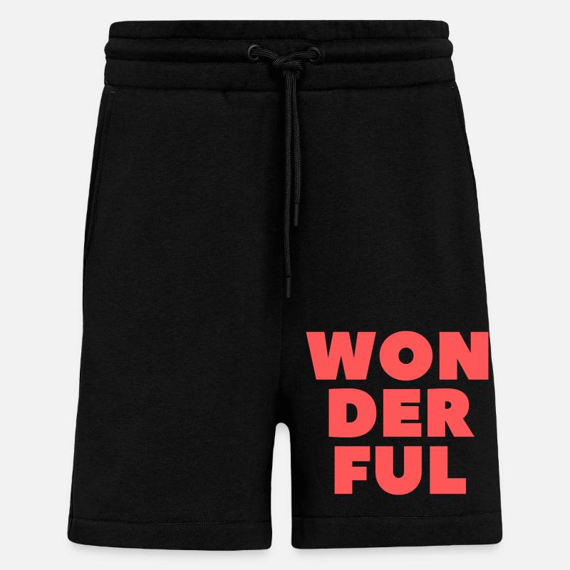 Wonderful-Wunderbar - Short bio décontracté fabriqué en UE - SOLID BLACK