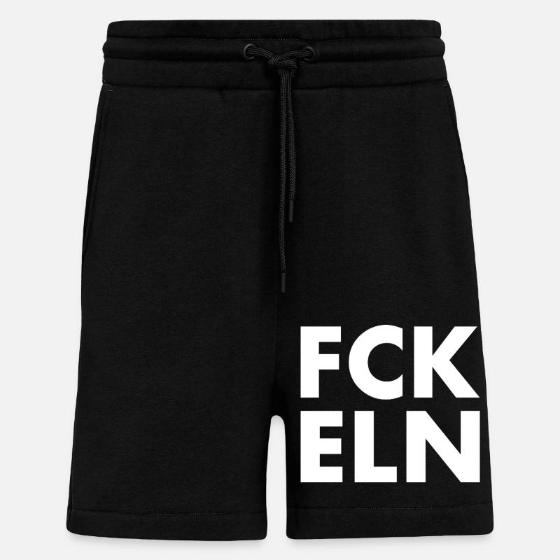 Fck eln - Shorts - made by SPREAD - SOLID BLACK
