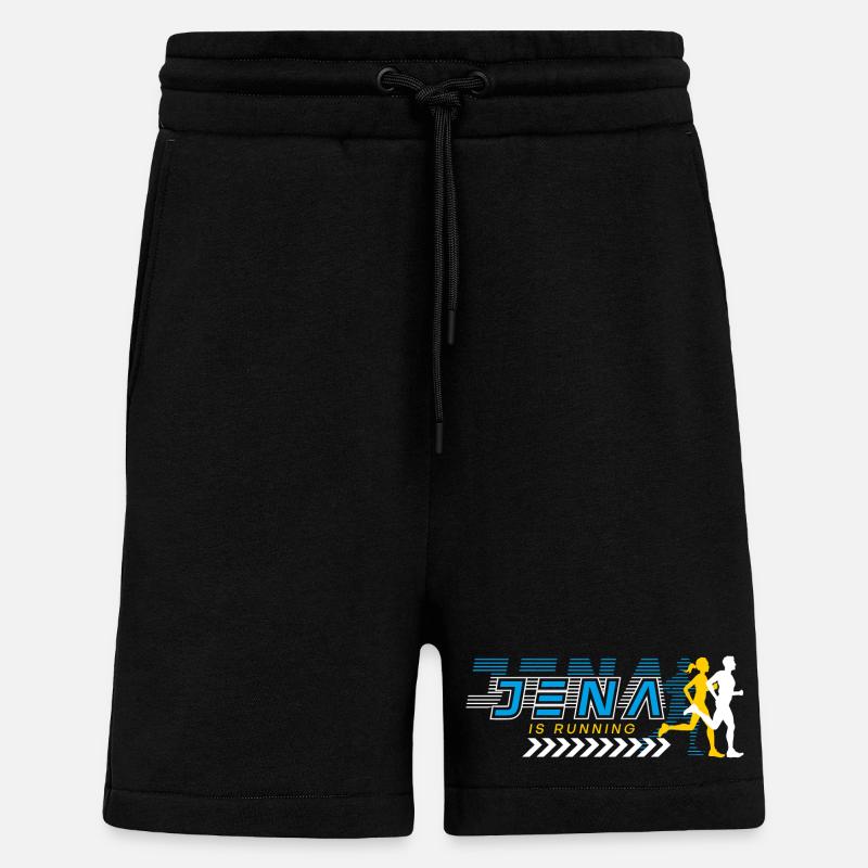 Jena est en course - Short bio décontracté fabriqué en UE - SOLID BLACK