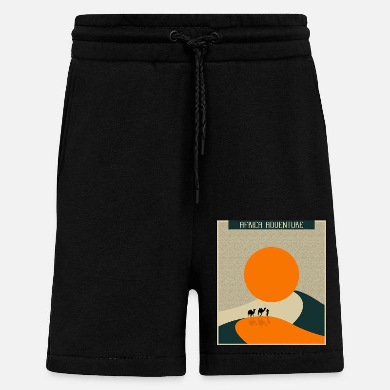 Afrika ,wüste, sonne, - Shorts - made by SPREAD - SOLID BLACK
