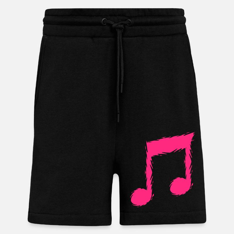 Musiknote Musik Design Sänger - Shorts - made by SPREAD - SOLID BLACK