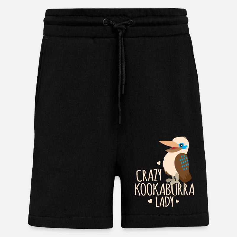 dame folle de kookaburra - Short bio décontracté fabriqué en UE - SOLID BLACK