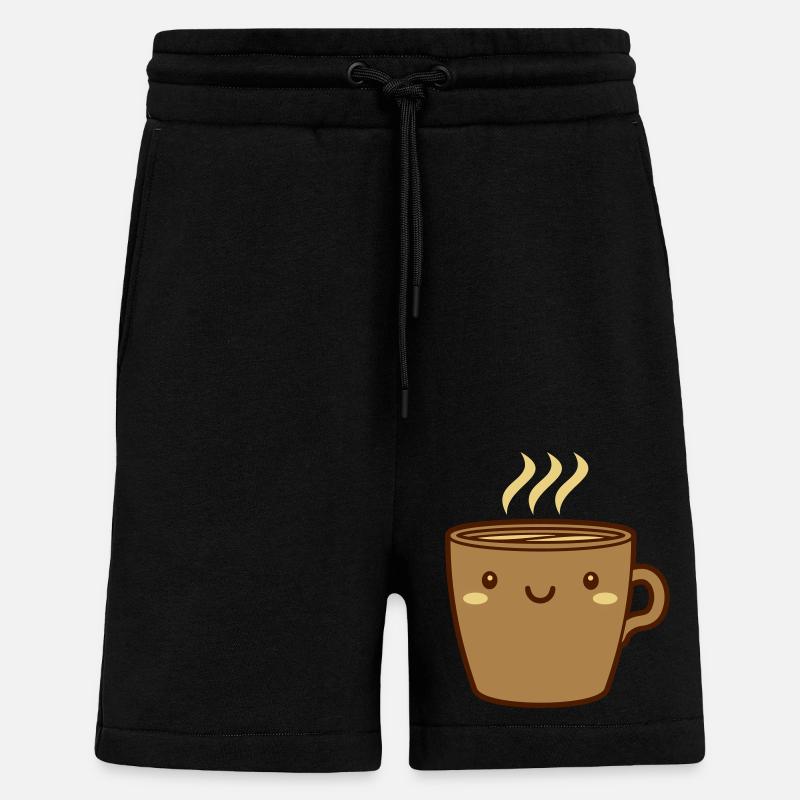 Mignon tasse de café - Short bio décontracté fabriqué en UE - SOLID BLACK