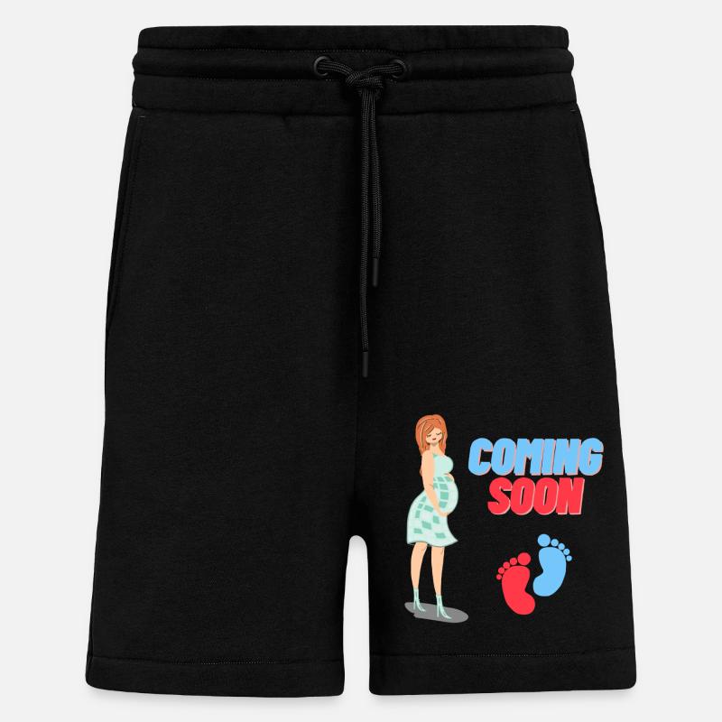 Ankündigung der Schwangerschaft - Shorts - made by SPREAD - SOLID BLACK