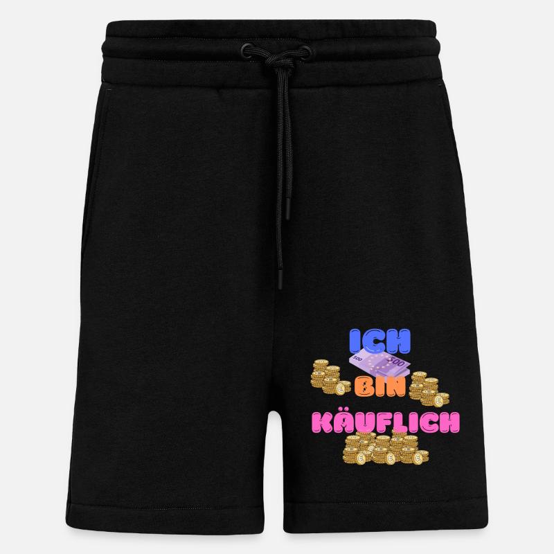 ICH BIN KÄUFLICH - Shorts - made by SPREAD - SOLID BLACK