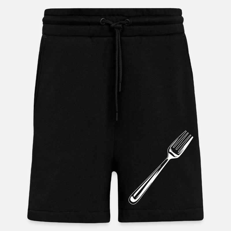 gabel besteck symbol - Shorts - made by SPREAD - SOLID BLACK